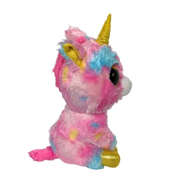 Ty Beanie Boo Fantasia Pink Blue Unicorn Tie Dye Plush Stuffed Animal 2015 6.5" - Picture 2 of 5